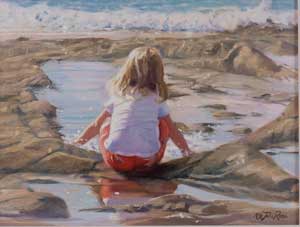 Artist: Nicholas St John Rosse; Painting: At the edge of the pool