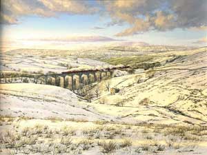 Artist: Alistair Butt, RSMA; Painting: Steaming through Dentdale