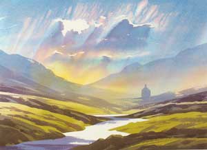 Artist: M J Forster; Painting: River Valley