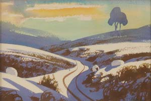 Artist: M J Forster; Painting: Snow on the Moors